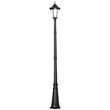 Outsunny 2.4m Garden Lamp Post Light LED Solar Powered Patio Path Lamp