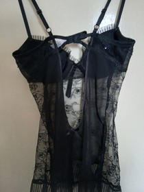 Ann Summers black  laced corset size UK 10-12 Gorgeous