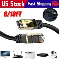 Cat 8 Ethernet RJ45 Cable Super Speed 40Gbps Patch LAN Network Gold Plated Lot