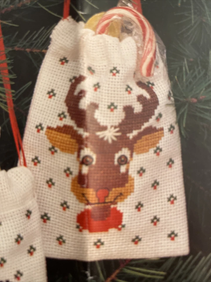 Santa Rudolph Christmas Cross Stitch patterns gift bags Creative Expressions - Image 4 of 4