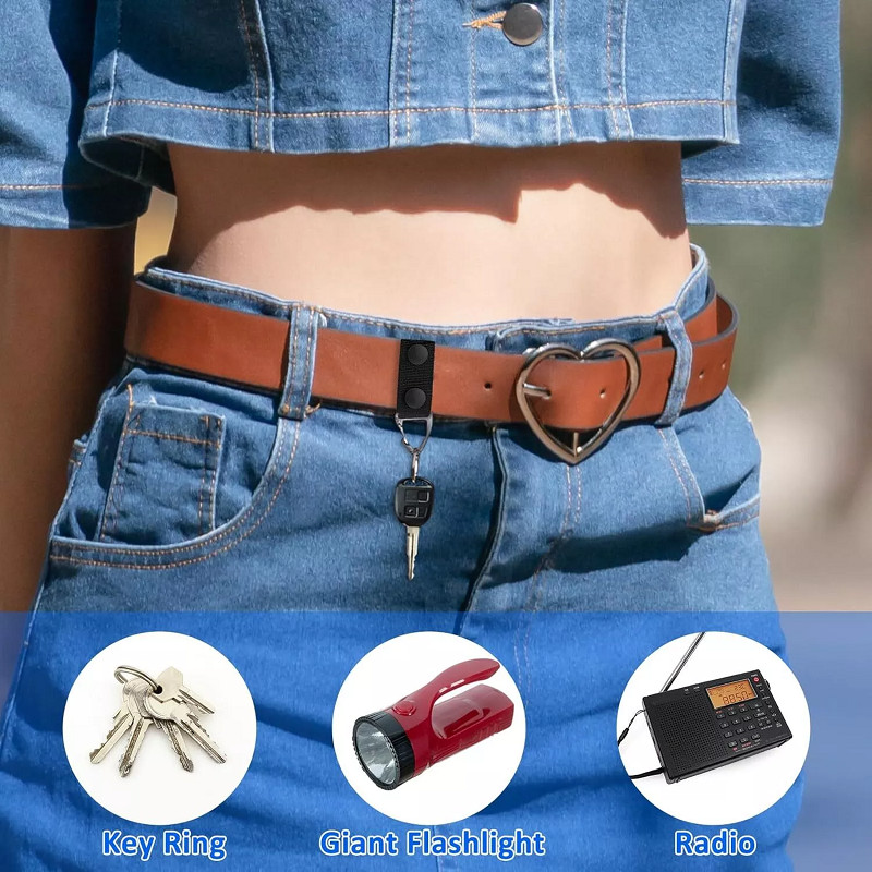 4× Tactical Duty Belt Keeper Security Tactical Belt Keepers with Double Snaps US