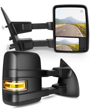 Towing Mirrors Power Heated Puddle Light Turn Signal Pair For 2004-14 Ford F-150