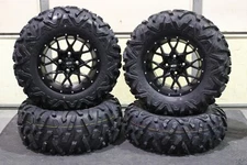 HONDA PIONEER 700 28" BIGHORN RADIAL ATV TIRE 14" HURRICANE WHEEL KIT IRS10K