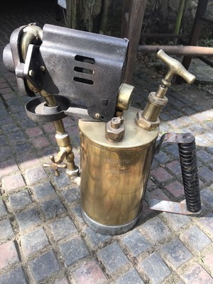 Antique English Monitor Industrial Ship Builders Braziers Blow Torch Steampunk Ebay