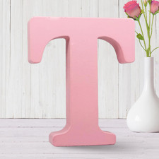 6 Inch Pink Wood Letters Unfinished Wooden Letters for Wall MAGA Decorative Stan