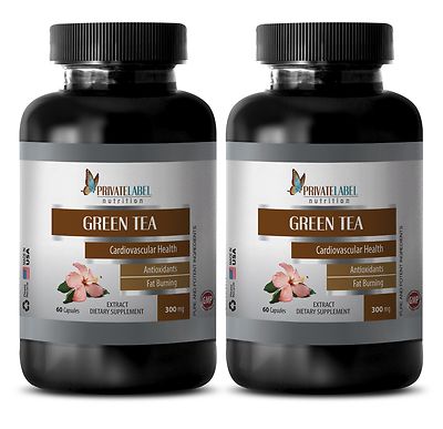Antioxidant blend - GREEN TEA LEAF EXTRACT - fat burner supplements - 2 Bottles