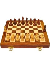 Sheesham Wooden Folding Magnetic Chess with chess men king 3 inch 16x16 for gift