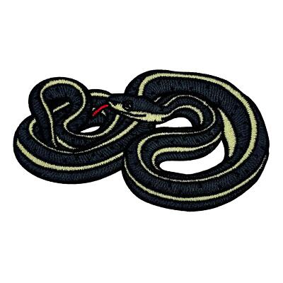 Garter Snake Embroidered Iron-on Patch