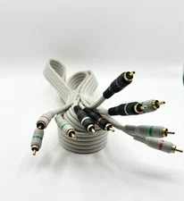 Retro 5 RCA Component 2 Audio 3 Video A/V Cable Gold Plated 6 feet