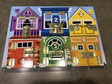 Melissa  Doug Latches Board Wooden Activity Board Learning Counting Motor Skill