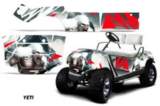 Cart Graphics Kit Decal Sticker For Yamaha Golf Cart 1995-2006 YETI R