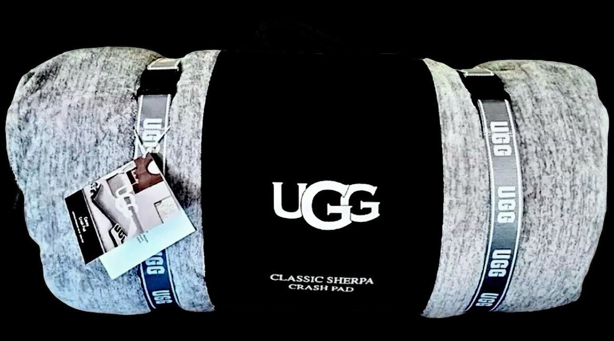 🔲 UGG Sherpa Corey🏠Crash Pad Seal Gray Cozy Soft 72X30 Certified