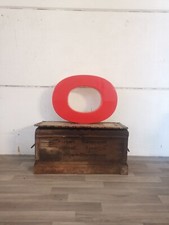 Vintage Leuchtbuchstabe O rot total Tankstelle Leuchtreklame  Buchstabe