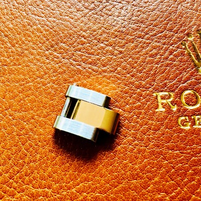 Genuine Rolex Old-Style 10mm Oyster Link in 18kt Yellow Gold and Stainless Steel