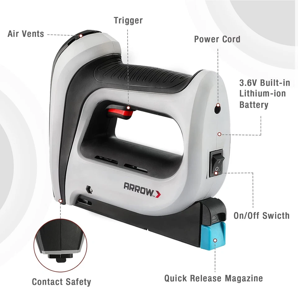 Arrow 3.6V Cordless Electric Staple Gun T50 staples 6mm - 12mm - Image 4 of 4