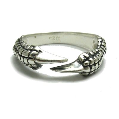 Genuine Sterling Silver Ring Dragon Claws Solid Hallmarked 925 Handmade