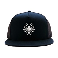Spider skull head embroidered mesh trucker baseball cap, custom cool gift