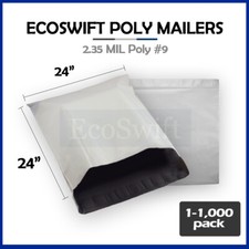 1-1000 24 x 24 "EcoSwift" Poly Mailers Envelopes Plastic Shipping Bags 2.35 MIL