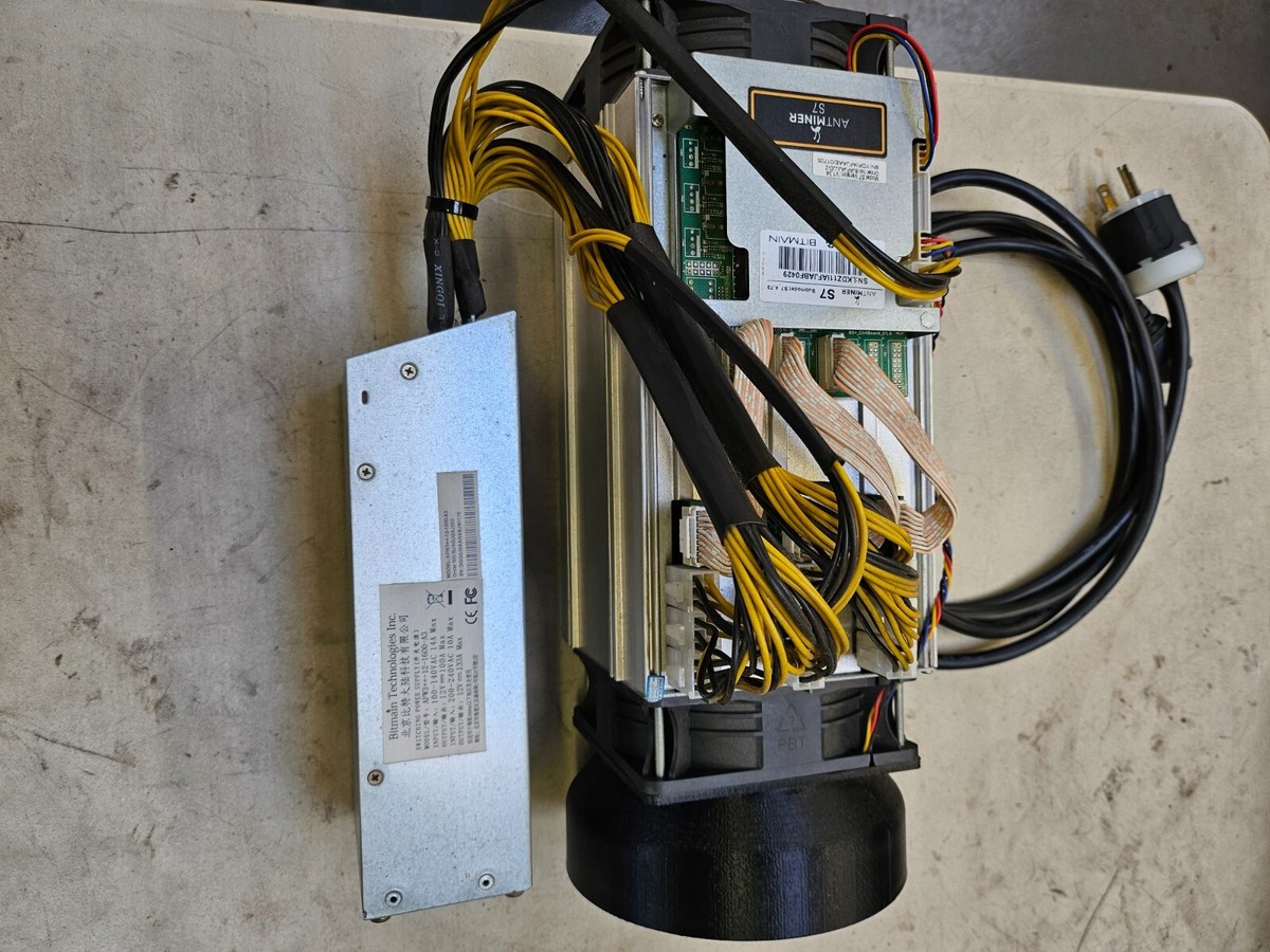 Bitmain Antminer S7 4.73 with 1600W Bitmain Power Supply Working Free  Shipping