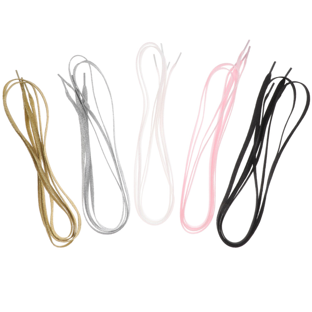 APL 3 Pezzi Lacci per Scarpe da Ginnastica in Metallo Glitter Piatti Lacci per Sneakers Spumanti