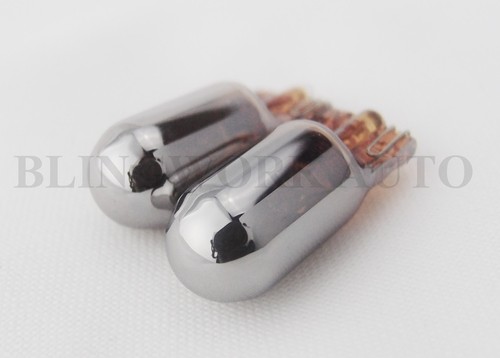 KONIK T10 WY5W SILVER CHROME AMBER Tint Indicator Signal Turn Signal Light Bulbs - Picture 6 of 9