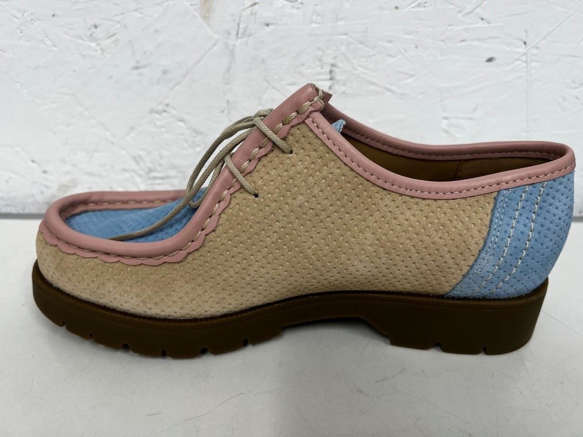 KLEMAN Shoes Beige Blue & Pink Suede Padror Size 37 / UK 4.5 KLEMAN Shoes Beige Blue & Pink Suede Padror Size 37 / UK 4.5