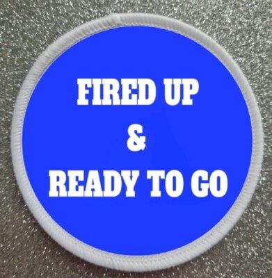 3'' Fired Up Obama Rede Sublimation Bügelbild/Aufnähen Patch Abzeichen 