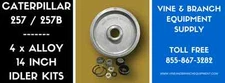 4 x CATERPILLAR ALUMINUM 14 INCH FRONT IDLER KITS 257 / 257B