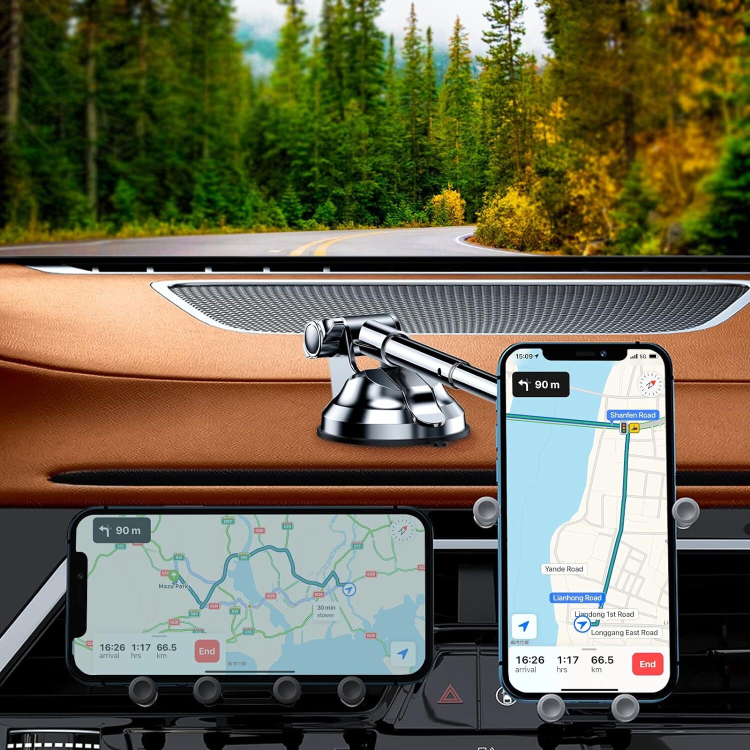 2021 Upgraded Car Phone Holder Mount for Dashboard Windshield Air Vent