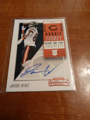 JAVON WIMS 2018 PANINI CONTENDERS AUTO AUTOGRAPH BEARS