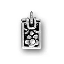 Sterling Silver Moveable Prayer Box Charm or Pendant Item #2054