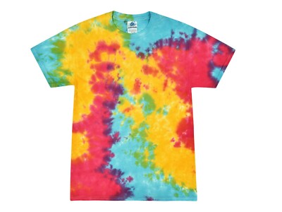 Vibrant Multicolor Tie Dye T-Shirts Adult  & Kids 100% Cotton Colortone