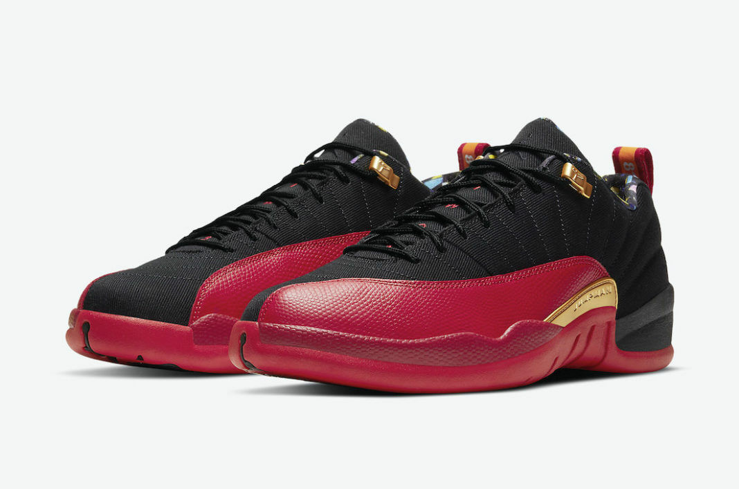 Air Jordan 12 Low Super Bowl Red Black Gold Shoes DC1059-001 Air Jordan 12 Low Super Bowl Red Black Gold Shoes DC1059-001