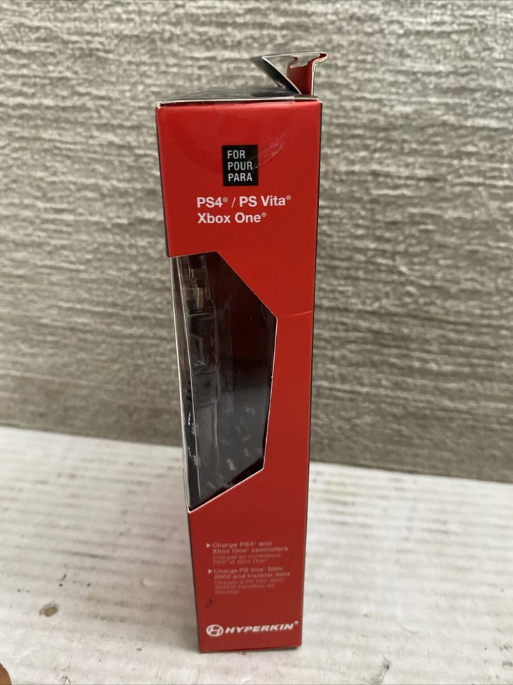 Hyperkin Polygon Braided Micro Charge Cable For PS4/ Xbox One/ Ps Vita 3E NEW - Image 4 of 4