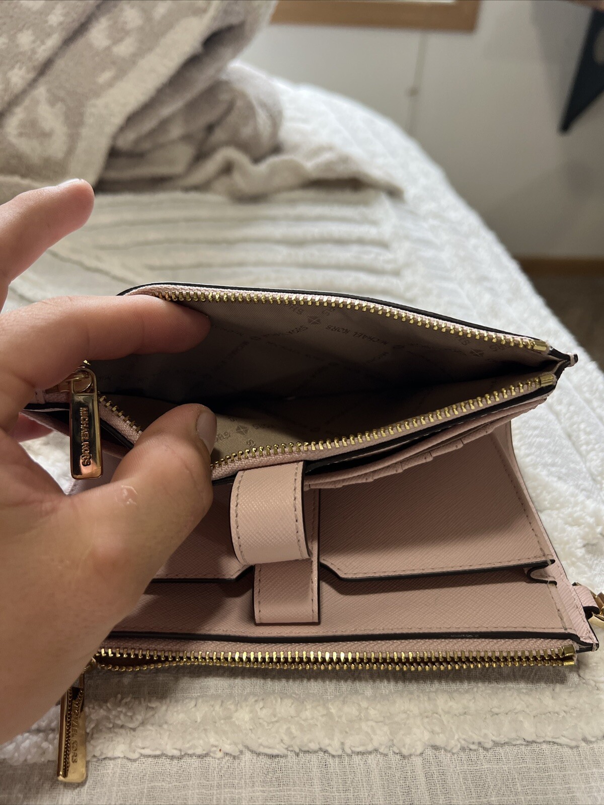 Michael Michael Kors Adele Double Zip Pebble Leat… - image 5