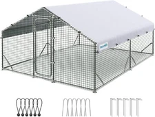 Quictent Chicken Coop Run for Poultry with Waterproof Roof Cover, Multiple sizes