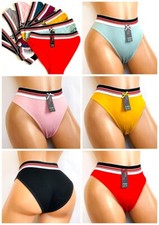 6-12 Women's Bikini Sport High Cut Long Leg Panties Undies 95 COTTON 30105 S-XL