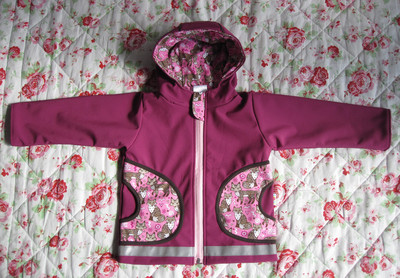 Babauba softshell jacket jacket size 86 Foxes foxes berry autumn rain jacket New