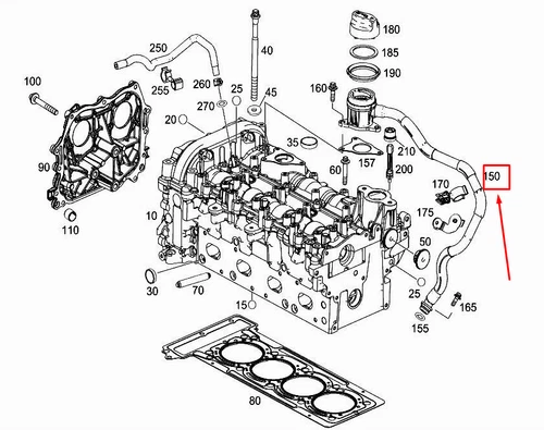 NEU MERCEDES-BENZ CLA C117 ÖLABSCHEIDER-ENTLÜFTUNGSLEITUNG A2700180900 ORIGINAL - Bild 1 von 12