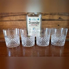 Vintage PARMA by Josair Diamond Cut Double Old Fashion Whiskey Glasses
