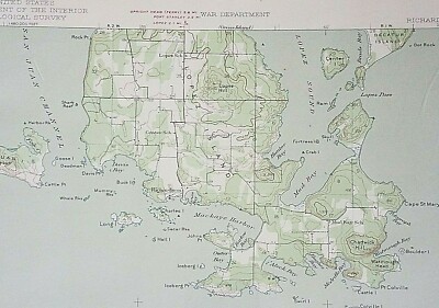 1943 Richardson Quadrangle Whatcom Co Washington WA USGS 15-Minute Topo Vtg Map