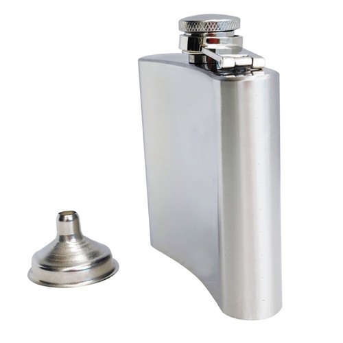 5 OZ Alcohol Pocket Flask 3.1"*3.5" Whiskey Flask with Funnel Stainless Steel - Picture 3 of 8