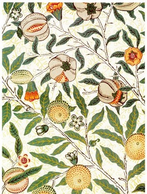 Pomegranate Wallpaper, William Morris (British, 1834-1896) --New POSTCARD