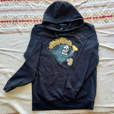 Cold One VANS Off The Wall Black Hoodie Men's Size Large Skull Design