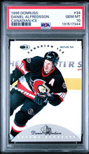 1996 DONRUSS DANIEL ALFREDSSON CANADIAN ICE #34 HOF OTTOWA SENATORS PSA 10