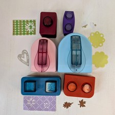 Lot of 6 Creative Memories Paper Scrapbook Punches Heart Leaves Flower Snowflake