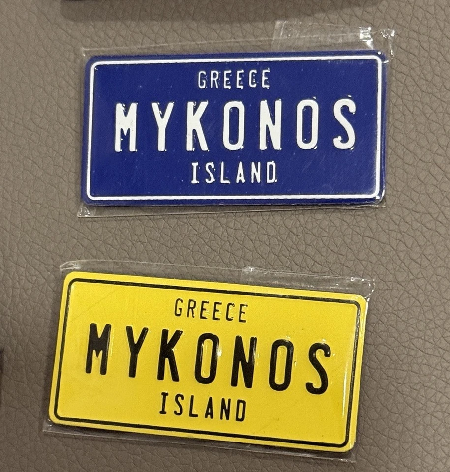 6 Hand-painted Fridge Magnets 3D Greece Athens Mykonos Souvenir Vintage Gift - Image 2 of 4