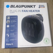 Wall Plug-In PTC Fan Heater Blaupunkt 700W 12 Hour Timer Set Temperature Adjust