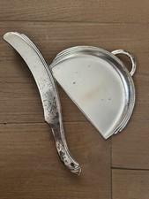 WMF Art Deco Kreuzband? Tisch- Kehrset Handschaufel und Kehrbesen versilbert