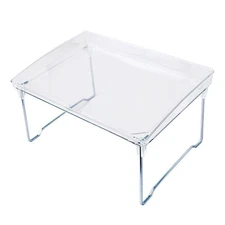 New Teensery Clear Acrylic Cabinet Shelf Foldable Kitchen Counter Rack Stackable